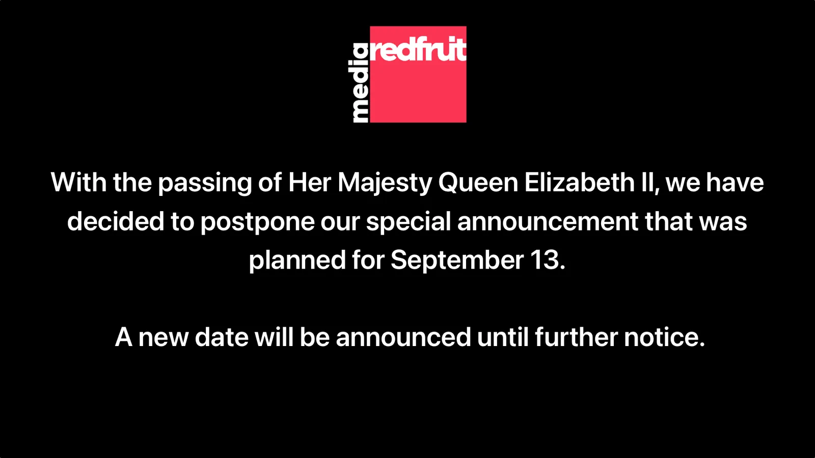 Statement from Redfruit Media